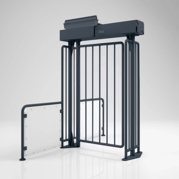 Magnetic MPG 42" Passage Add-On Motorized Full-Height Pedestrian Gate; Powder Coated RAL 7016