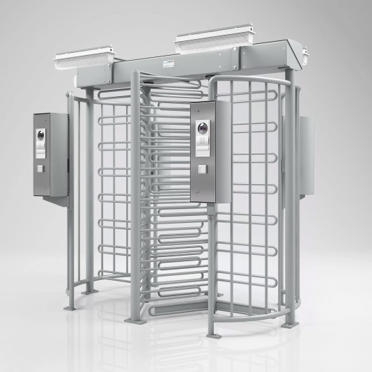 Magnetic AutoControl Dual Lane Motorized Turnstile (Full Height) - Custom Powder Coating Color