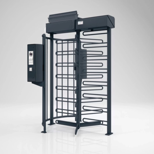 Magnetic Full-Height Turnstile Single-Lane Electro-Mechanical; Fully Powder Coated In RAL 7016