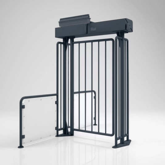 Magnetic MPG 42" Passage Add-On Motorized Full-Height Pedestrian Gate; Powder Coated RAL 7016