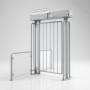 Magnetic Perimeter Full Height Modular Add-On Motorized SS 316 Pedestrian Swing Door Gate (Frame and Top Cover Fully Powder-Coated RAL 7042) - MPG-162C-C140
